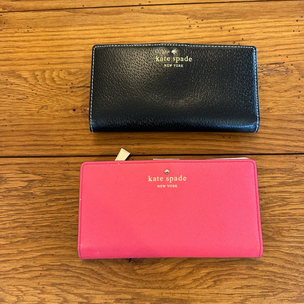 Kate Spade Black and Pink Wallet Duo